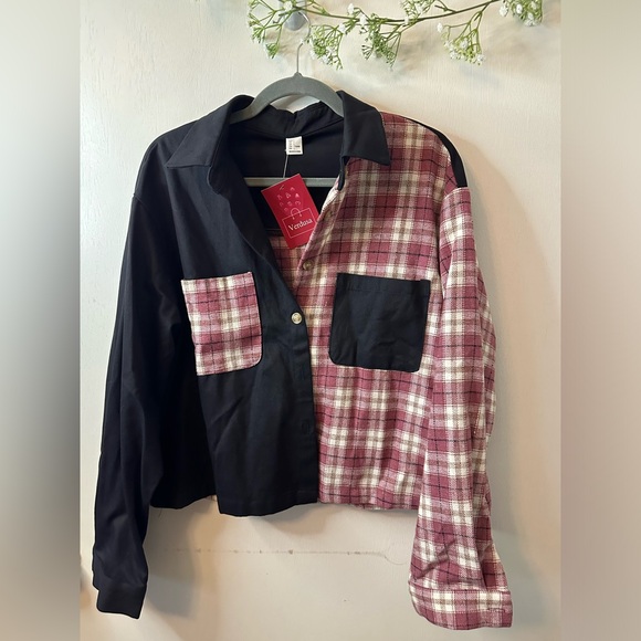 Amazon Jackets & Blazers - NWT Verdusa | Were Flannel meets denim Shacket